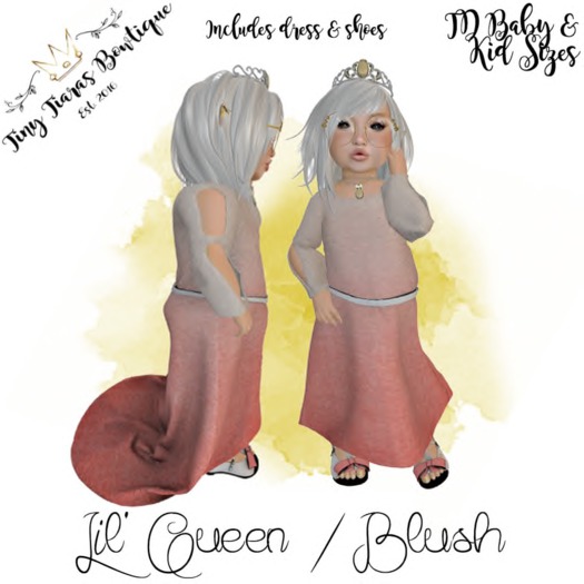 Tiny Tiaras Bowtique - Lil' Queen / Blush