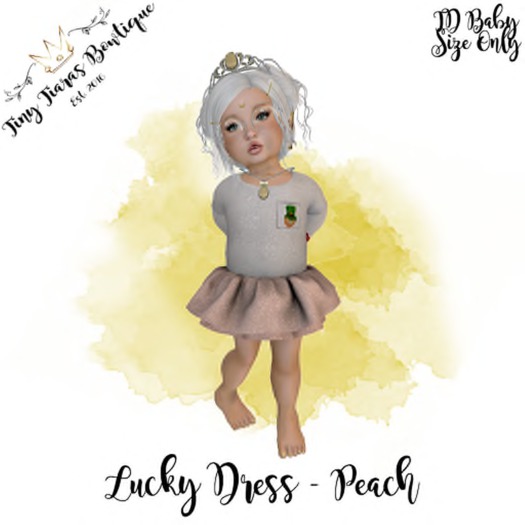 Tiny Tiaras Bowtique - Lucky Dress / Peach
