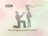 Marriage proposal pose