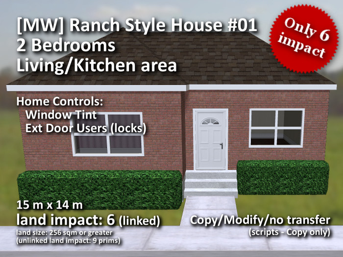 [MW] Ranch Style House 2BR #01 (BOXED)
