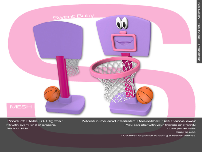 Sweet Baby - Basketball Set Game Mesh - Purple Pink