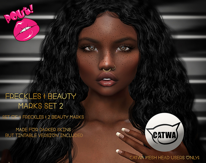 [POUT!] Freckles & Beauty marks SET 2 - CATWA (wear to unpack)