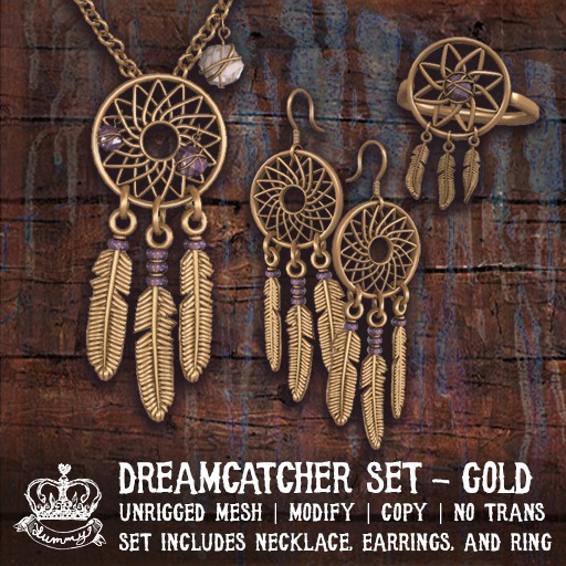 (Yummy) Dreamcatcher Set - Gold