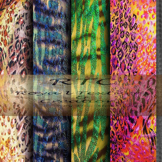 RTC - 4 SEAMLESS GLITTER ANIMAL FUR TEXTURES FULL PERM- BOX