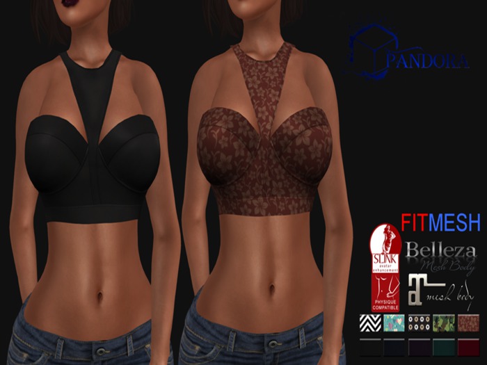..PD.. Mini Top ML HUD 10 Colors ::Mesh::