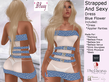 *BSASSY* STRAPPED AND SEXY DRESS BLUE FLOWER
