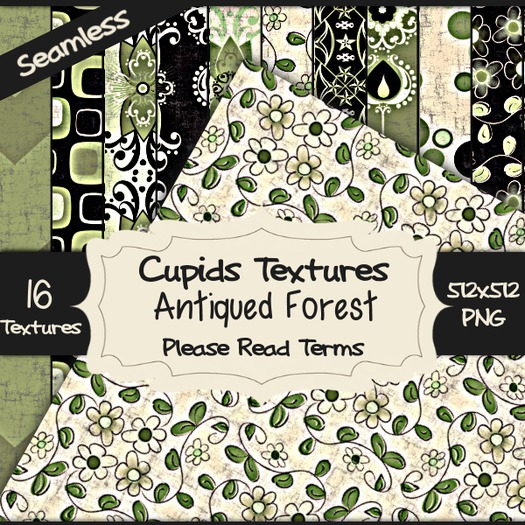 *Cupids Textures * 16 ANTIQUED FOREST
