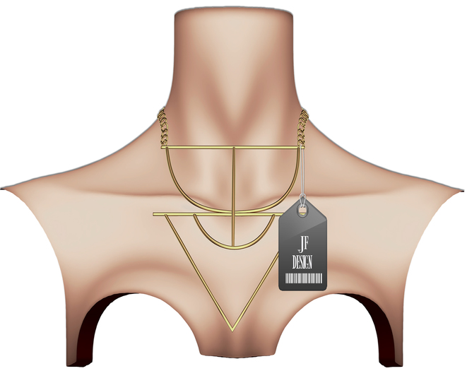 JF Design "Elena" Necklace - Gold