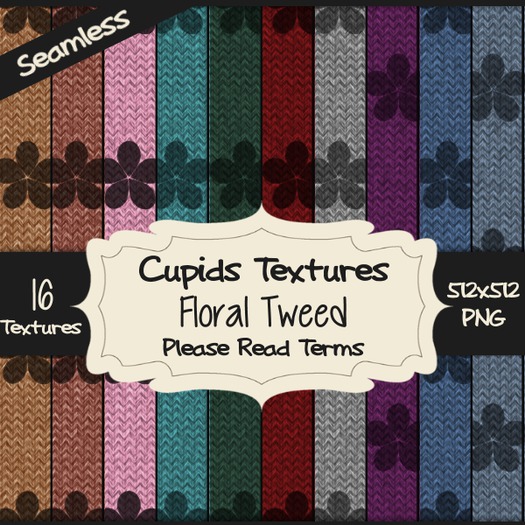 *Cupids Textures * 16 FLORAL TWEED
