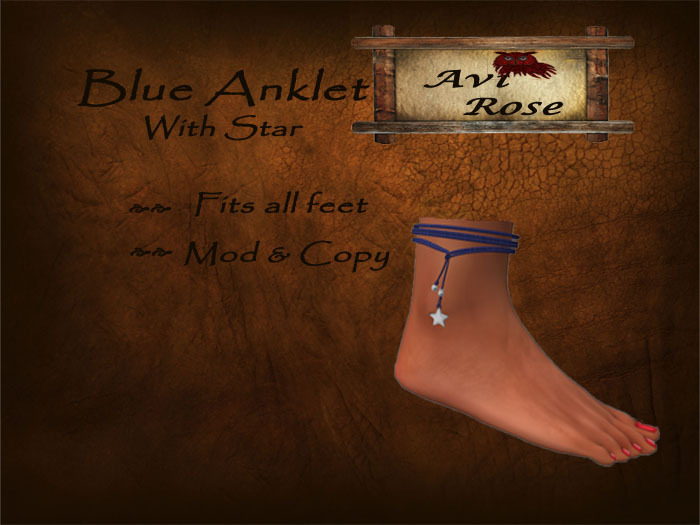 Anklet Blue and Silver - R