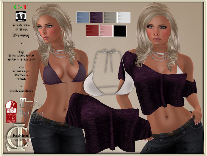 .:LC:. Danny - Mesh Top with Bra (box) maroon