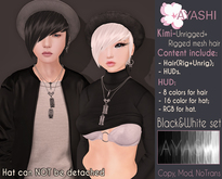 [^.^Ayashi^.^] Kimi hair-Black&White set