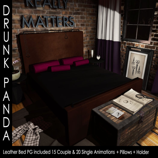 Drunk Panda Leather Bed *anim set*