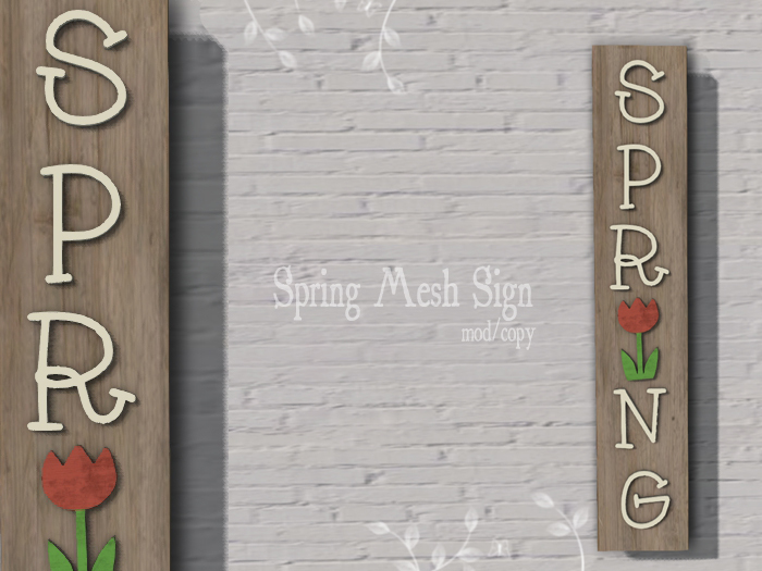[Townies] Spring Flower Rustic sign