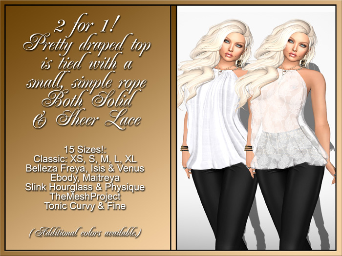 Sheer & Solid-Draped Rope Tied Halter Top-White