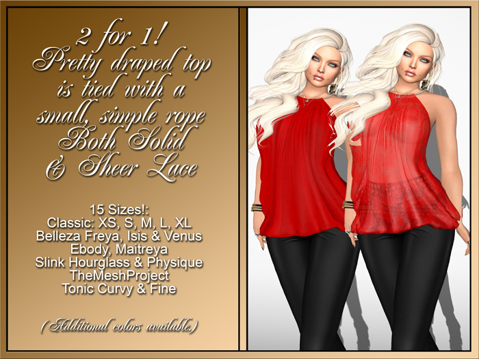 Sheer & Solid-Draped Rope Tied Halter Top-Red