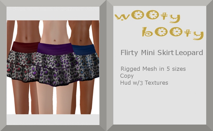 Flirty Mini Skirt Leopard  w/HUD