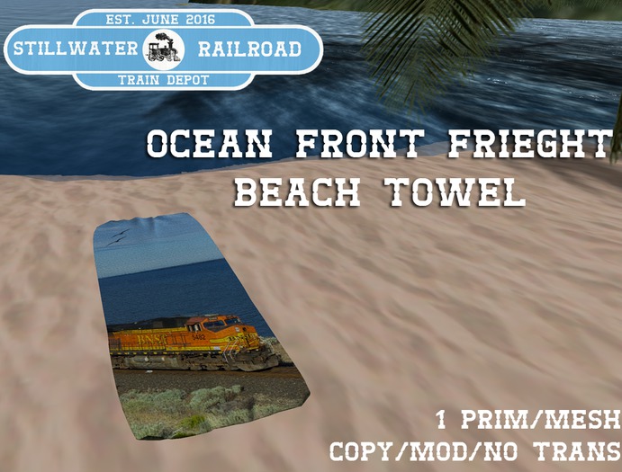 ~*SR*~ Ocean Front Freight Beach Towel [Boxed]