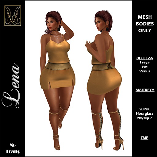 JCD Lena Gold Dress (bagged)