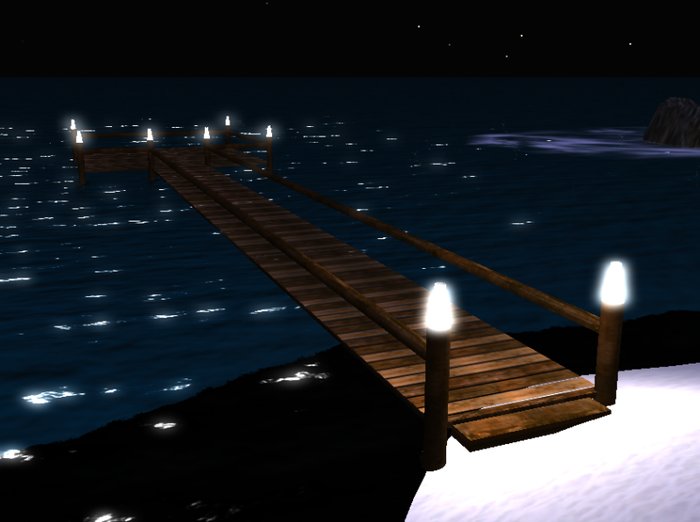 Off Sim Decking with 30m Pier and Lights Boxed