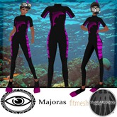 Majoras Black and Pink Scuba Set