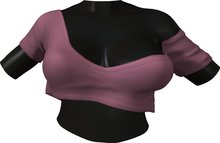 RIOT / Cecelia Crop Tee - Rose | Maitreya/ Belleza/ Slink/ TMP