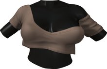RIOT / Cecelia Crop Tee - Taupe | Maitreya/ Belleza/ Slink/ TMP