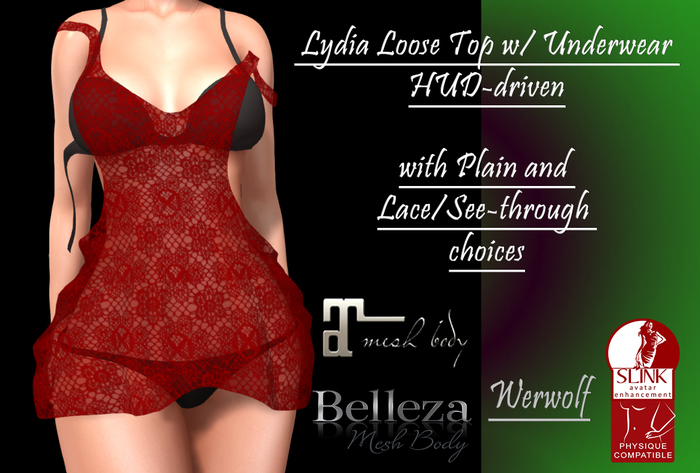 :Fluff: Lydia Loose Top w/ Underwear HUD-driven