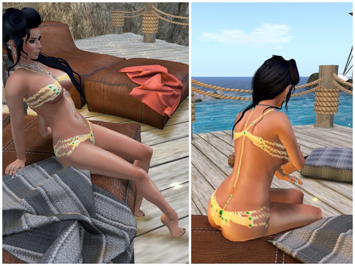 Bikini yellow stripes