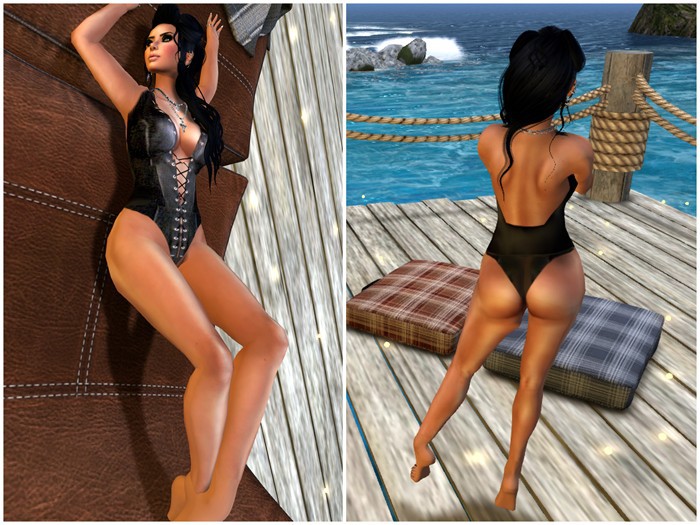 Swimsuit black gray