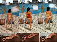 top and string silver-gold-red