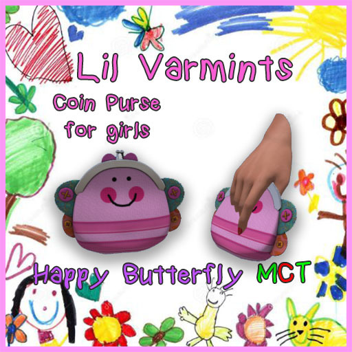Lil Varmints Happy Butterfly Coin Purse