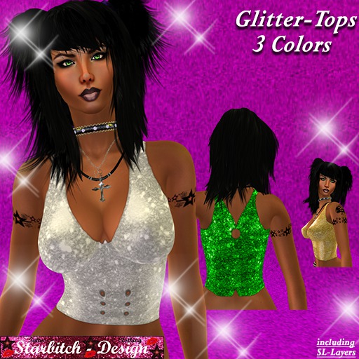 Glitter-Tops Silver/Gold/Green (including Omega-Applier)