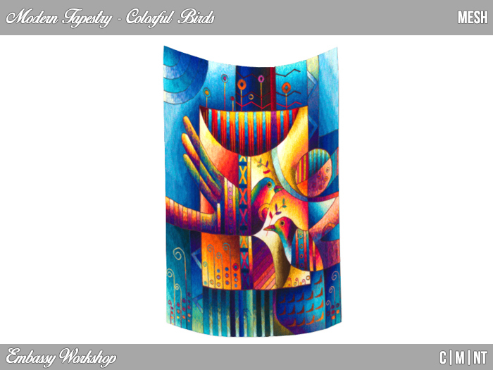 EW - Modern Tapestry - Colorful Birds