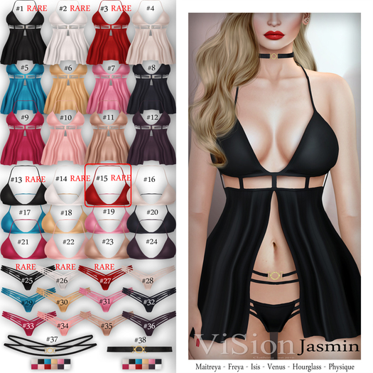 #15 {ViSion} / Jasmine Bra - Red - Maitreya RARE