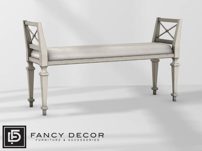 Fancy Decor: Classic Bench (white)
