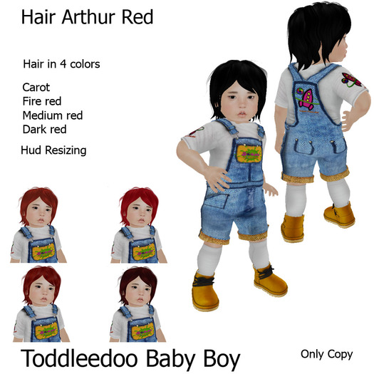 Toddleedoo Hair Arthur Red