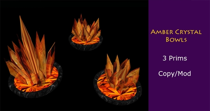 Amber Crystal Bowls