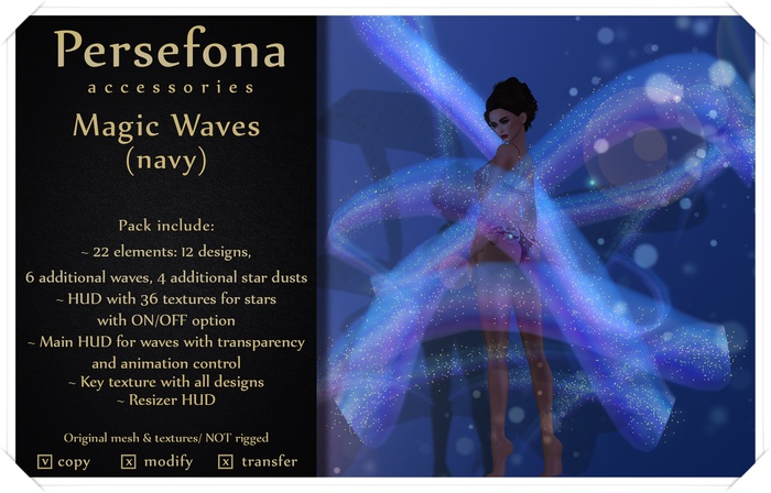 Persefona Magic Waves (navy)