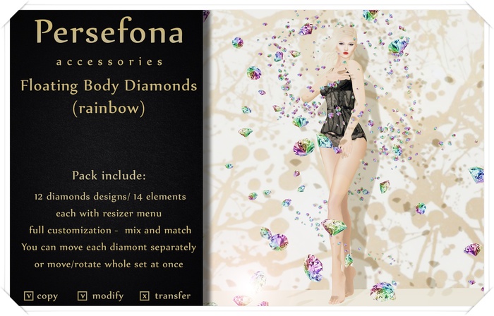 Persefona Body Diamonds (rainbow)