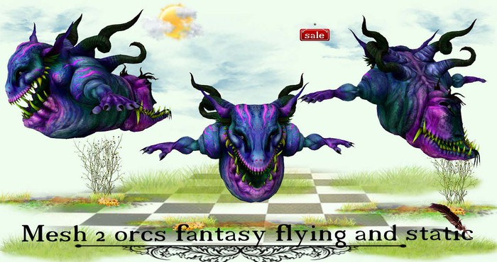 Mesh 2 orcs fantasy flying and static(C&M) v. 3
