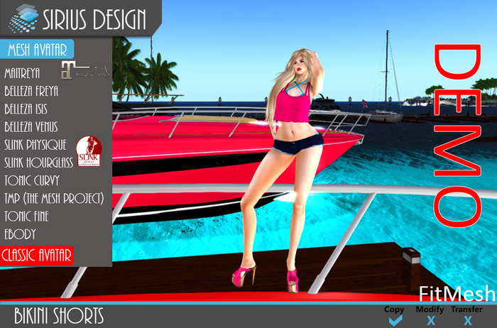 Sirius Design  Bikini Shorts Boxed===DEMO===