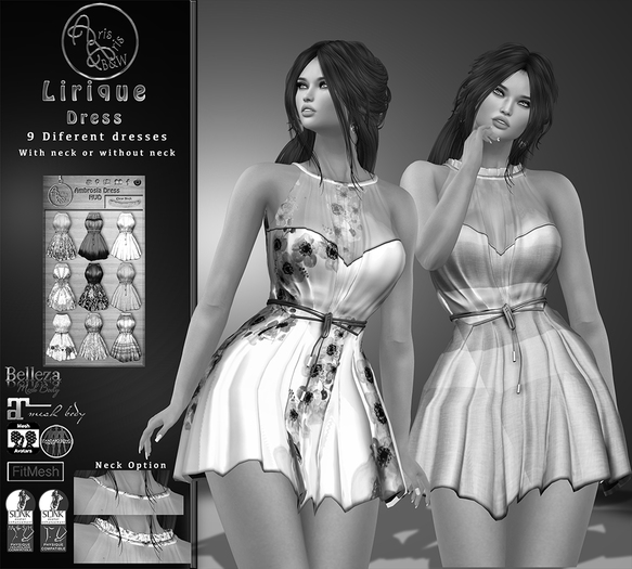 DEMO***ArisArisB&W~Alus03.1~Lyrique Dress~HUD Texture Change