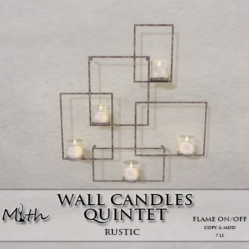 Myth - Wall Candle Quintet Rustic