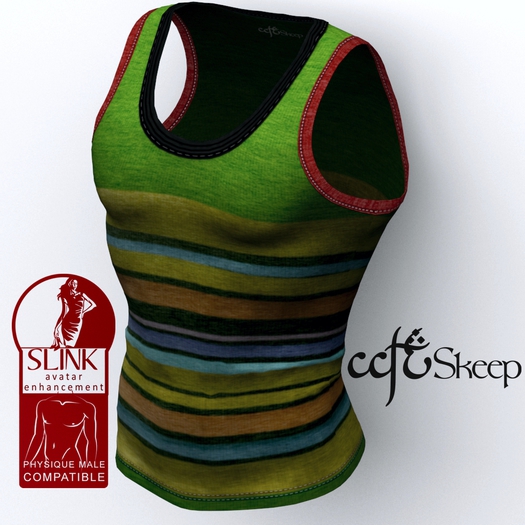 ::.Skeep.:: - Tank top - green stripes