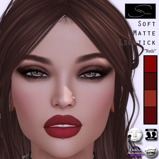 [Stellar] Soft Matte Lipstick "Reds" (LELUTKA / CATWA / OMEGA / CLASSIC)