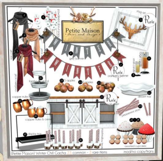 {Petite Maison} Winter Chill Gacha: Farmhouse Chest RARE