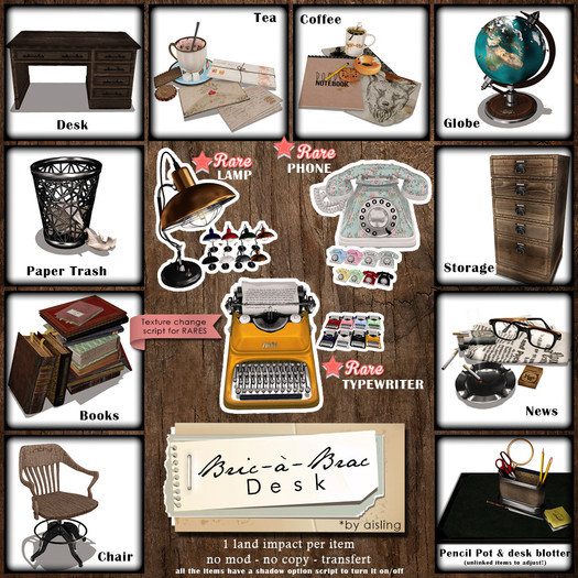 .aisling. Bric-a-Brac Desk -Lamp- RARE