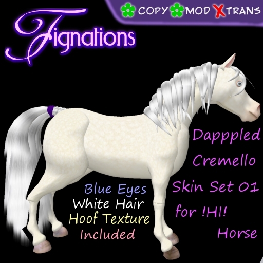 *Fig* Dappled Cremello Horse Texture Kit 01 M/C