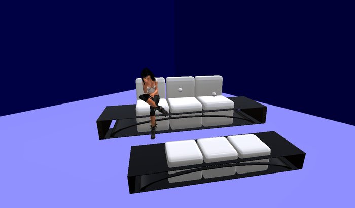 Zander couch black/white with matching footstool/table